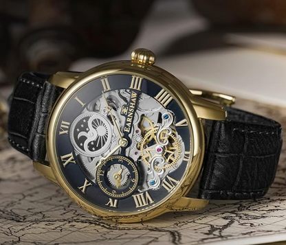 Thomas Earnshaw Longitude 22 Jewels Automatic Skeleton with Dual Time, Sun & Moon Display