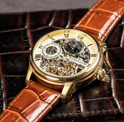 Thomas Earnshaw Longitude 22 Jewels Automatic Skeleton with Dual Time, Sun & Moon Display